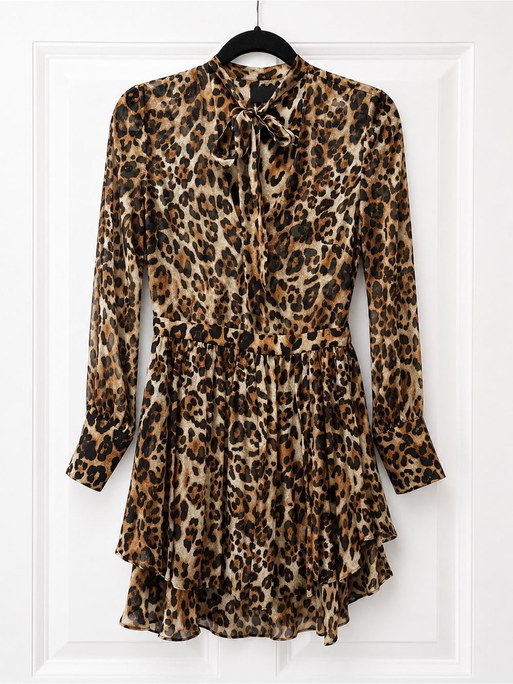 Intermix Leopard Print Silk Dress Size P EUC. Fall to Winter Ready!